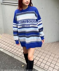 BACK TO THE FIELD (BTTF)/バック トゥー ザ フィールド （ビーティーティーエフ） BACK TO THE FIELD (BTTF) 【MLB】マルチボーダージャガードニットワンピース/508134516