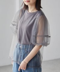 Ranan/ラナン RANAN チュールレイヤードパフスリーブTシャツ/508134529