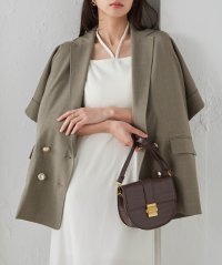 Ranan/ラナン RANAN 麻調ダブルボタンハーフスリーブジャケット/508134533