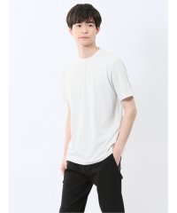 m.f.editorial/エムエフエディトリアル m.f.editorial メッシュ かすれプリント クルーネック半袖Tシャツ/508134758