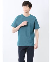 TAKA-Q/タカキュー TAKA－Q メランジ 裏ボーダー クルーネック半袖Tシャツ/508134763