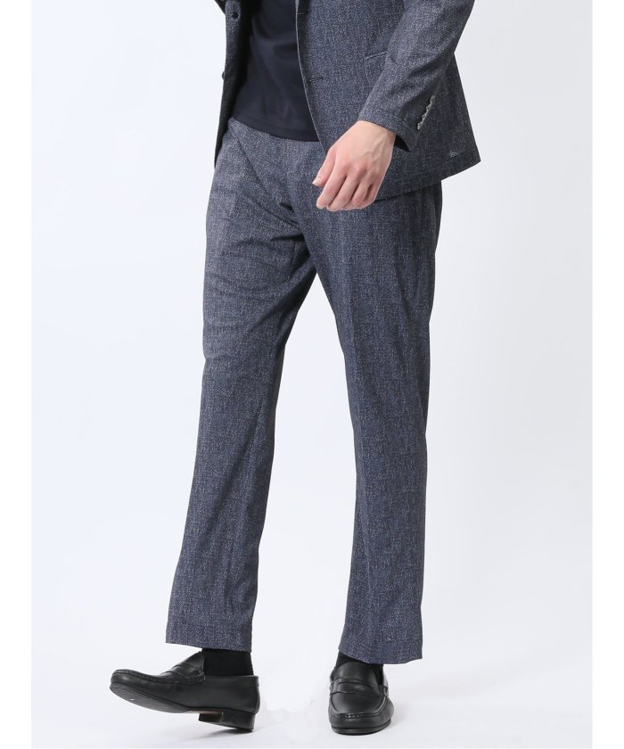 クーポン】TechDenim スリムフィット ノータックパンツ 紺 クーポン】TechDenim スリムフィット ノータックパンツ 紺