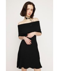 SLY/OFF SHOULDER RIB KNIT ショートワンピース/508135308