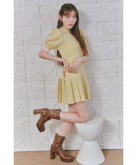 rienda/スキッパーデザインニットミニワンピース/508135312