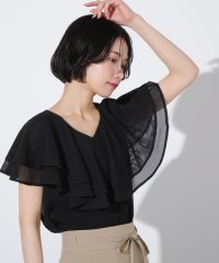 N Natural Beauty Basic/メッシュフリルブラウス/508135406