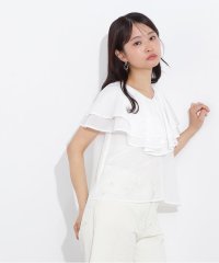 N Natural Beauty Basic/メッシュフリルブラウス/508135406