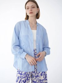 Aga/アーガ Aga ネックデザインポケットシャツ/508136928