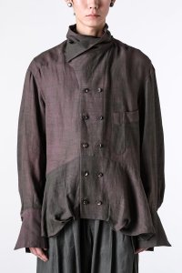 ZIGGY CHEN/ジギーチェン ZIGGY CHEN Double Breasted High Neck Shirt Jacket/508136960