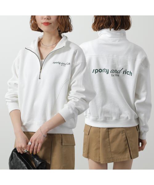 セール28%OFF】SPORTY＆RICH トレーナー QZAW239 ハーフジップ