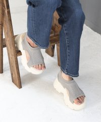 grandfleur/グランドフルール grandfleur サマーニット素材の厚底ラインストーンサンダル/508137736