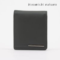 hiromichinakano/ヒロミチナカノ hiromichi nakano 山羊革 メタルプレート 二つ折り財布 ブランド さいふ サイフ メンズ ビジネス 紳士 ギフト ヤギ革 メタル/508137753