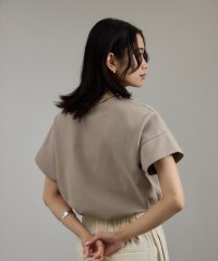 サロン　アダム　エ　ロペ/【WEB限定】フレンチスリーブポンチTシャツ［ワイドボーダー/無地］/507987855