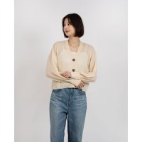 Anna Nicola/アンナニコラ Anna Nicola でかボタンディテール シアーニットカーディガン長袖/508130664