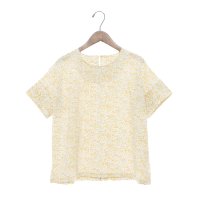 BRODIAEA/ブローディア BRODIAEA 花柄半袖ブラウス 総柄プルオーバー 塩縮加工 【日本製】/508133986