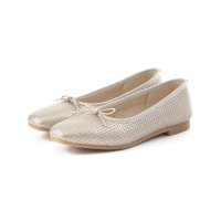 Recipe/レシピ Recipe レディース バレエシューズ リボン RP－262 脱げにくい 歩きやすい スクエアトゥ ぺたんこ パンプス 日本製/508138119