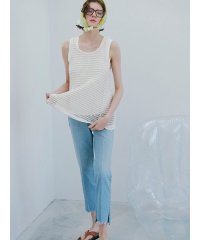 Mila Owen/裾段差テーパードデニムパンツ/508138812