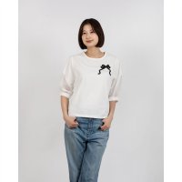 Anna Nicola/アンナニコラ Anna Nicola リボンモチーフトップス 袖シアーカットソー/508138878
