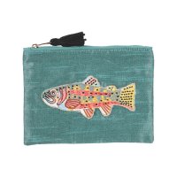 KANKAN/カンカン KANKAN フィッシュ刺繍ポーチ/508138897