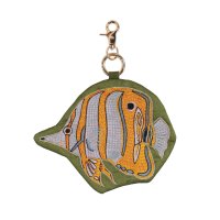 KANKAN/カンカン KANKAN フィッシュ刺繍キーポーチ/508138898