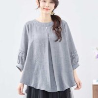 ica/アイカ ica トップス レース チュニック シャツ ブラウス 七分袖 ぽわん袖 プルオーバー ゆったり Aライン フェミニン きれいめ おしゃれ カジュアル /508138899