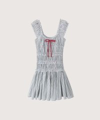 LA POMME petit/ラポミ プチ LA POMME petit Gathering Stripe Vest Dress/508138903