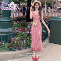 And Kawaii/アンドカワイイ And Kawaii キャミワンピース マーメイドワンピ ギンガムチェック リボンフリルキャミワンピース 華奢見せ 大人可愛い/508138918
