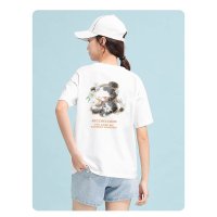 And Kawaii/アンドカワイイ And Kawaii Tシャツ 半袖 クルーネック 前後ロゴプリント ゆったりトップス 韓国風/508138922