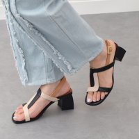 ANGEL ALARCON/アンヘル アラルコン ANGEL ALARCON カラーコンビチャンキーヒールサンダル/508138976