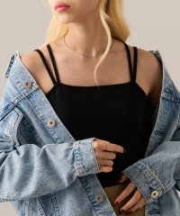 MAGASIN DE MODE Onjna/マガジンデモードオンジェナ MAGASIN DE MODE Onjna Painstitch double strap camisole / 天竺カップ付き2本/508139081