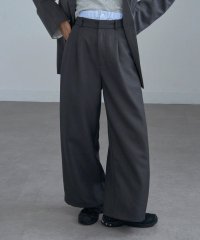 MAGASIN DE MODE Onjna/マガジンデモードオンジェナ MAGASIN DE MODE Onjna Heather twill double waist loose pants / ヘザー/508139084