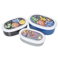 cinemacollection/シネマコレクション cinemacollection ポケットモンスター お弁当箱 抗菌シール容器3Pセット 3個入り 25 ポケモン スケーター 3個セット /508139330