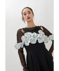 niana/ニアナ niana ラッフルビスチェパンツドレス 3点セット オールインワン シアーブラウス 結婚式 二次会 同窓会 成人式 お呼ばれ パーティードレス オケー/508139561