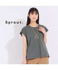 Liliane Burty/【Sprout.】綿100％　フレンチスリーブTシャツ/508139828