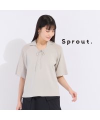 Liliane Burty/【Sprout.】ウォッシャブル　レースアップポロニット　/508139829