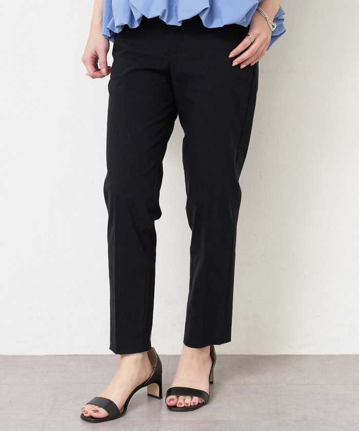 クーポン】【セール 30%OFF】リネン混ストレッチパンツ