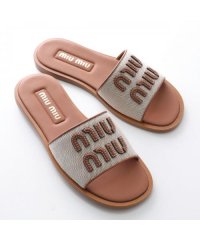 MIUMIU/ミュウミュウ Miu Miu MIUMIU サンダル 5XX644 Q1D キャンバス×レザー/508140367