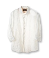 DISTINCTION MEN'S BIGI/NOVELTEX社リネン素材七分袖シャツ/508140380