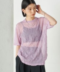 SHIPS WOMEN/Wai＋:〈手洗い可能〉クリンクル シアー ショート スリーブ プルオーバー/508140412