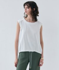 BEIGE，/【洗える】IXIA / コットンノースリーブドロストトップス/508140543