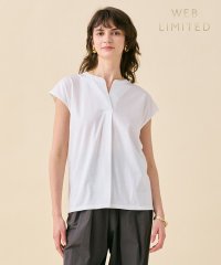 BEIGE，/【WEB限定・洗える】MELISSA / バックシフォンスキッパー半袖トップス/508140544