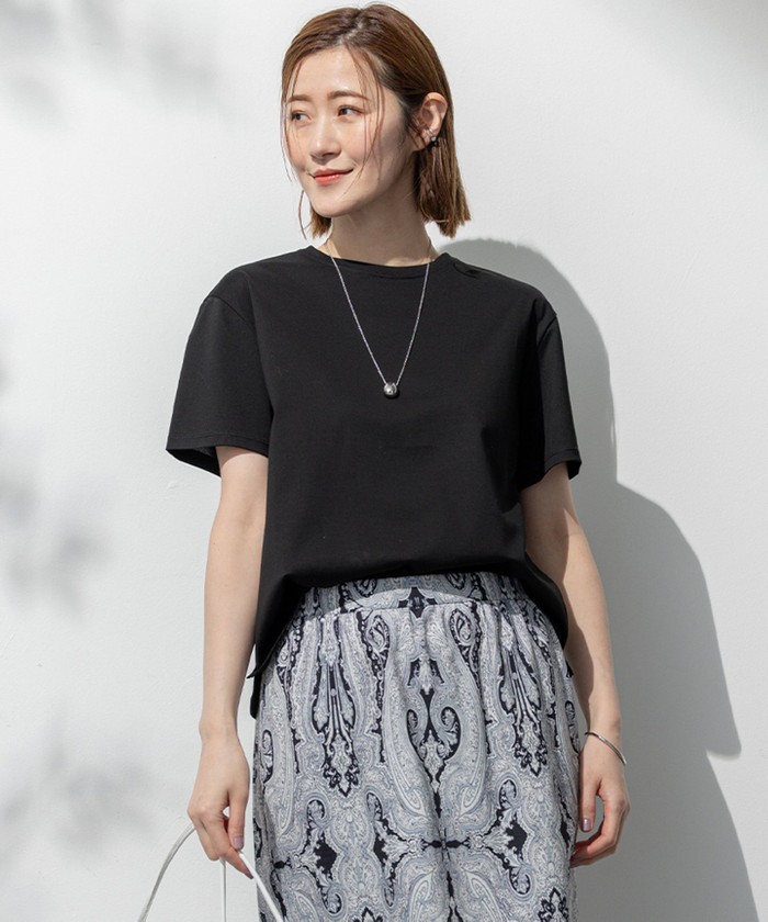 洗える】ハイエンド クルーネック Tシャツ(508140549) | 23区 洗える】ハイエンド クルーネック Tシャツ(508140549) | 23区