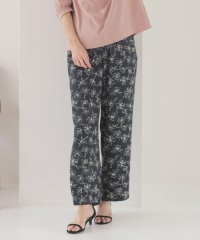 J.PRESS LADIES/【洗える】ラインフラワープリント ワイドパンツ/508140560