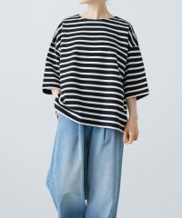 KAGURE/ボーダー5分袖カットソー/508140683