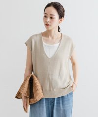 URBAN RESEARCH/リネンコットンVネックニットベスト/508140939