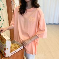 Belle Cie/ベルシー Belle Cie Tシャツ 半袖 5分袖 プリント ビンテージ感 POP カジュアル レディース ポップ トップス オーバーサイズ ビッグシルエット/508140977
