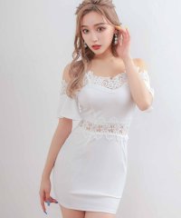 Tika/ティカ Tika キャバドレス 肩あきレース切替タイトミニドレス (Sサイズ～XLサイズ)/508140985