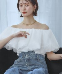 Ampirula/アンピルーラ Ampirula オフショルバルーンシフォントップス/508140989