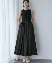 Ampirula/アンピルーラ Ampirula 異素材ドッキングノースリーブワンピース/508140991