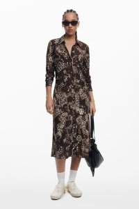 Desigual/デシグアル Desigual SNAKEBRILLO ワンピースロングスリーブ/508141054