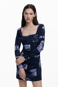 Desigual/デシグアル Desigual FIONAPOSTCARDS ワンピースロングスリーブ/508141056